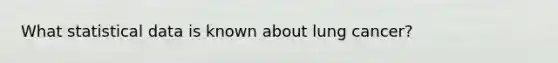 What statistical data is known about lung cancer?