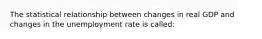 The statistical relationship between changes in real GDP and changes in the unemployment rate is called: