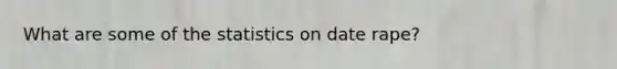 What are some of the statistics on date rape?