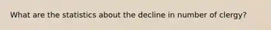 What are the statistics about the decline in number of clergy?