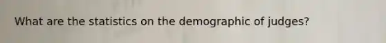 What are the statistics on the demographic of judges?