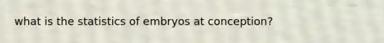 what is the statistics of embryos at conception?