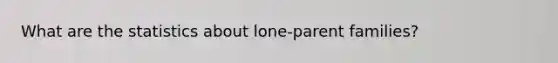 What are the statistics about lone-parent families?