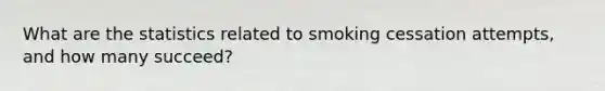 What are the statistics related to smoking cessation attempts, and how many succeed?