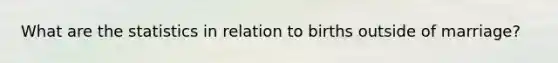 What are the statistics in relation to births outside of marriage?