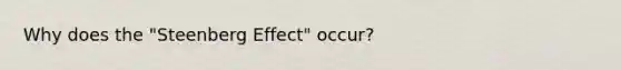 Why does the "Steenberg Effect" occur?