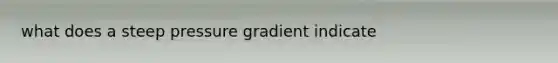 what does a steep pressure gradient indicate