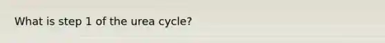 What is step 1 of the urea cycle?