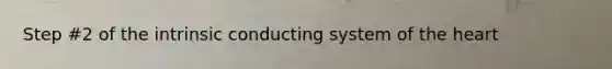 Step #2 of the intrinsic conducting system of the heart