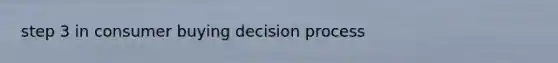 step 3 in consumer buying decision process