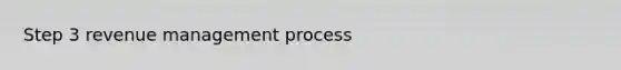 Step 3 revenue management process