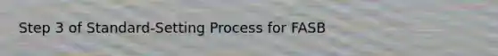 Step 3 of Standard-Setting Process for FASB