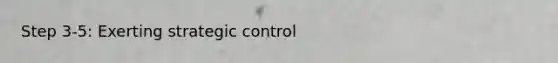 Step 3-5: Exerting strategic control