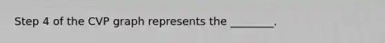 Step 4 of the CVP graph represents the ________.