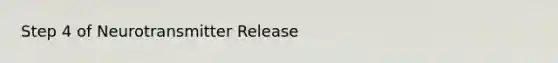 Step 4 of Neurotransmitter Release