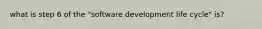 what is step 6 of the "software development life cycle" is?