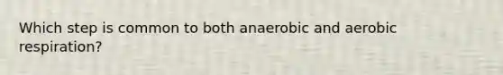 Which step is common to both anaerobic and aerobic respiration?