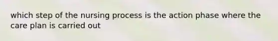 which step of the nursing process is the action phase where the care plan is carried out