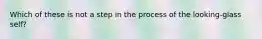 Which of these is not a step in the process of the looking-glass self?