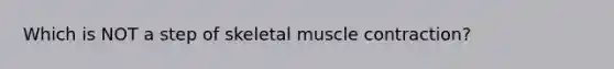 Which is NOT a step of skeletal muscle contraction?