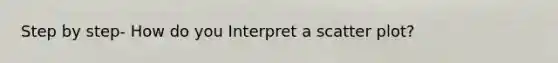 Step by step- How do you Interpret a scatter plot?