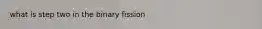 what is step two in the binary fission