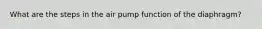 What are the steps in the air pump function of the diaphragm?