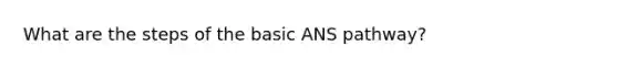 What are the steps of the basic ANS pathway?