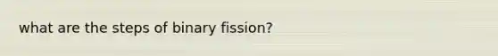 what are the steps of binary fission?