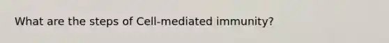 What are the steps of Cell-mediated immunity?