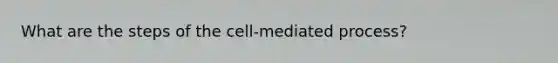 What are the steps of the cell-mediated process?