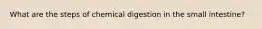 What are the steps of chemical digestion in the small intestine?