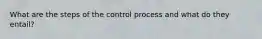 What are the steps of the control process and what do they entail?