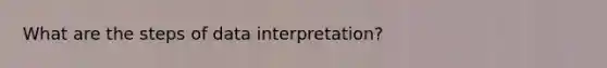 What are the steps of data interpretation?