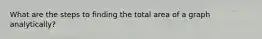 What are the steps to finding the total area of a graph analytically?