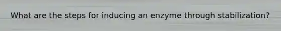 What are the steps for inducing an enzyme through stabilization?