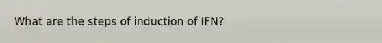 What are the steps of induction of IFN?