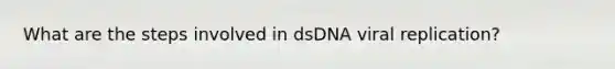 What are the steps involved in dsDNA viral replication?