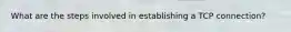 What are the steps involved in establishing a TCP connection?