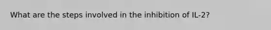 What are the steps involved in the inhibition of IL-2?