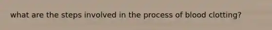 what are the steps involved in the process of blood clotting?
