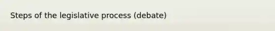 Steps of the legislative process (debate)