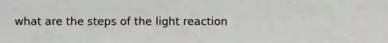 what are the steps of the light reaction