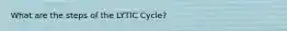 What are the steps of the LYTIC Cycle?