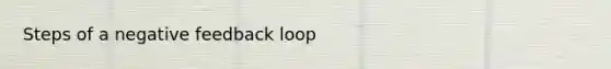 Steps of a negative feedback loop