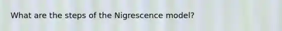 What are the steps of the Nigrescence model?