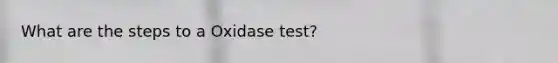 What are the steps to a Oxidase test?