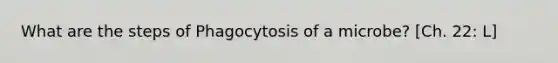 What are the steps of Phagocytosis of a microbe? [Ch. 22: L]