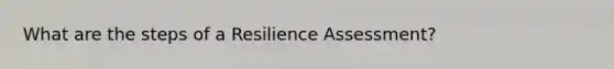 What are the steps of a Resilience Assessment?