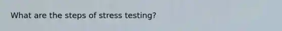 What are the steps of stress testing?